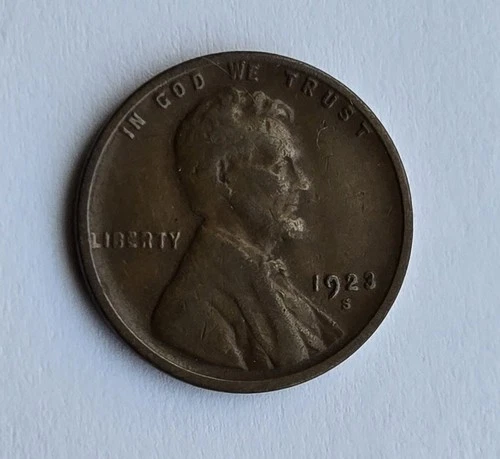 1923-S Lincoln Wheat Cent 1c - "Nice Coin" - Free Shipping