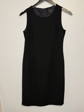 TRIO NY Black Sleeveless Sheath Dress Size 6 Classic Cocktail Little Black USA