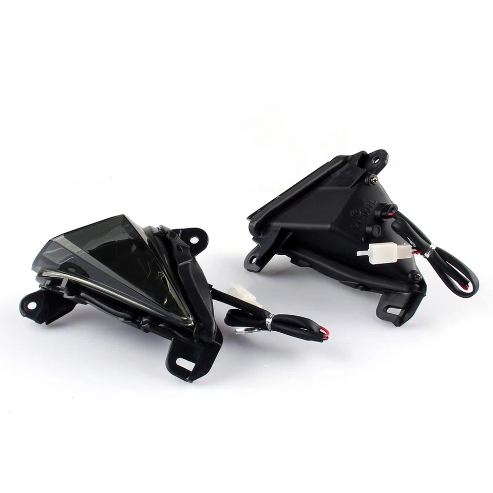 Front LED Turn Signals Blinker For Kawasaki ZX 6R 14R Ninja 650F Concours Smoke - Изображение 2 из 4