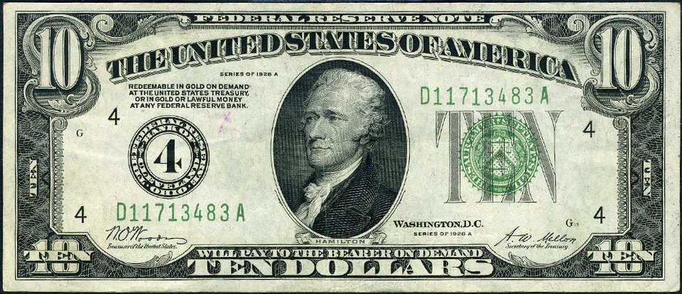 FR. 2001 D $10 1928-A Federal Reserve Note Cleveland D-A Block XF - Image 2 of 3