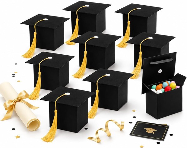 Bachelor Hut Box 24 StüCk Graduation Deko Geschenk Zur Abschlussfeier Abi-image