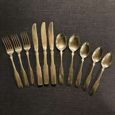 Vtg Paul Revere Community Oneida Stainless Flatware Set Of 11 Teaspoon Fork