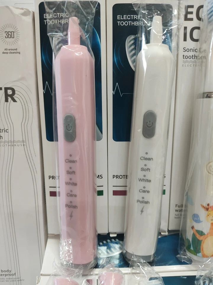 Set 04. Sonic Electric Toothbrush Rechargeable Brush Heads Travel Case Adult Kid - Image 3 of 4