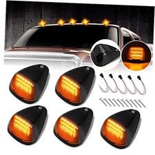 LED Cab Roof Marker Lights for Fo-rd F150 F250 F350 F450 Smoked Lens-Amber