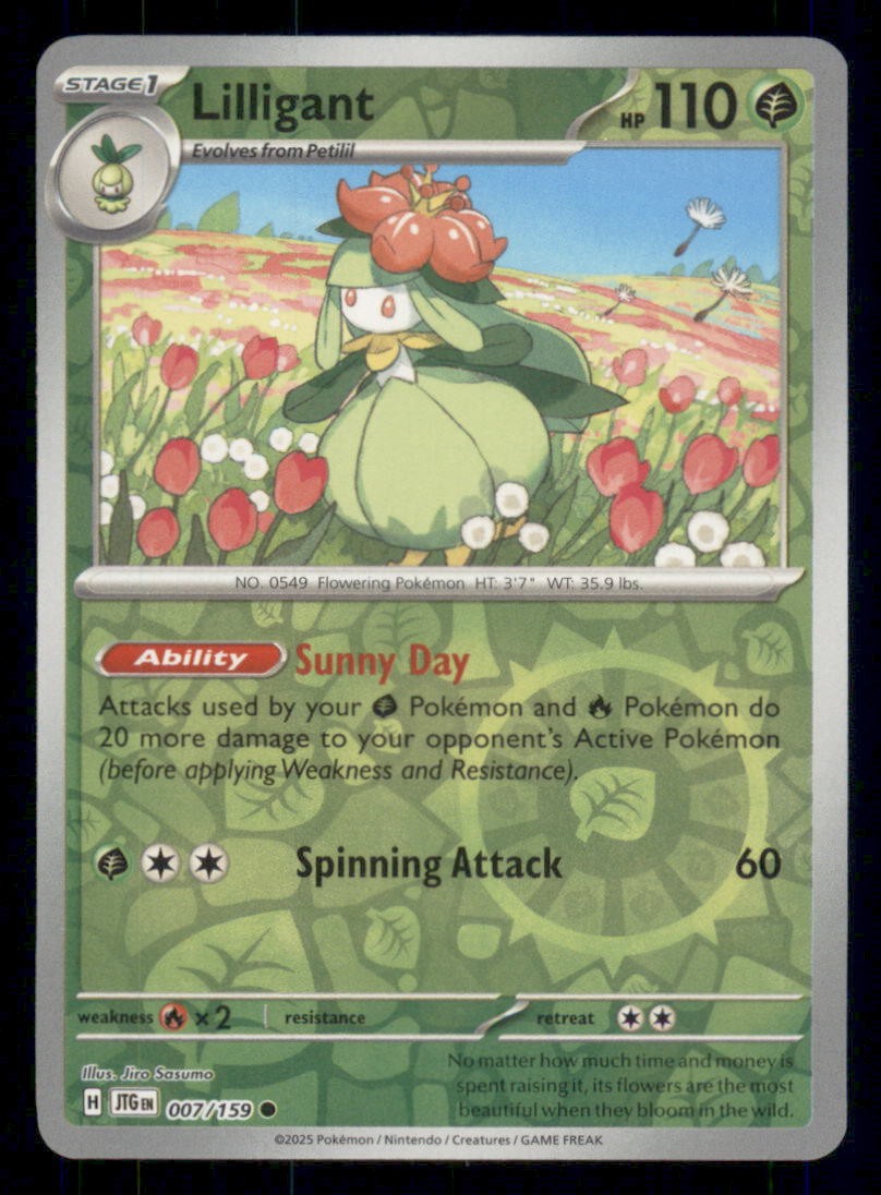 Lilligant Reverse Holo -Journey Together #007/159 - Common - Pokémon TCG - NM