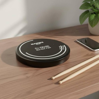 12 Zoll Übungs Drum Pad Set High Rebound Oberfläche für Anfänger, Schlagzeuger
