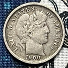 1900-P Barber Liberty Head Dime 90%silver  Very Fine Looking Coin Free Shipping