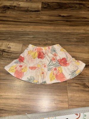 Carters Pink And Flower Print Skirt 12 Month