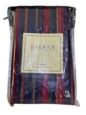 NEW Ralph Lauren Studio Rep Stripe Red Standard Pillow Sham Vintage