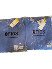 Set of FIGS Mens scrub set 2XL Axim Cargo Pant and Chisec 3-Pocket Top NWT Blue
