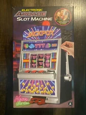 New Neon Series Electronic Arcade Slot Machine, Real Coins, Sounds, Tabletop