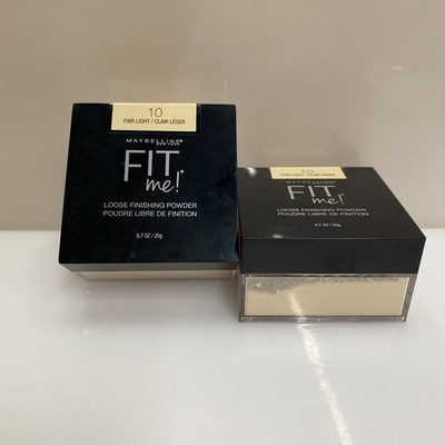 2X Maybelline Fit Me Loose Finishing Powder 10 Fair Light 0.7 Oz