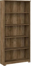Bush Furniture Tall 5 Shelf Bookcase, Large Open Bookshelf, Sturdy Display Cabin
