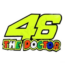 Valentino Rossi 46 THE DOCTOR Moto GP Decal Sticker 12cm x 8cm Fluorescent 46