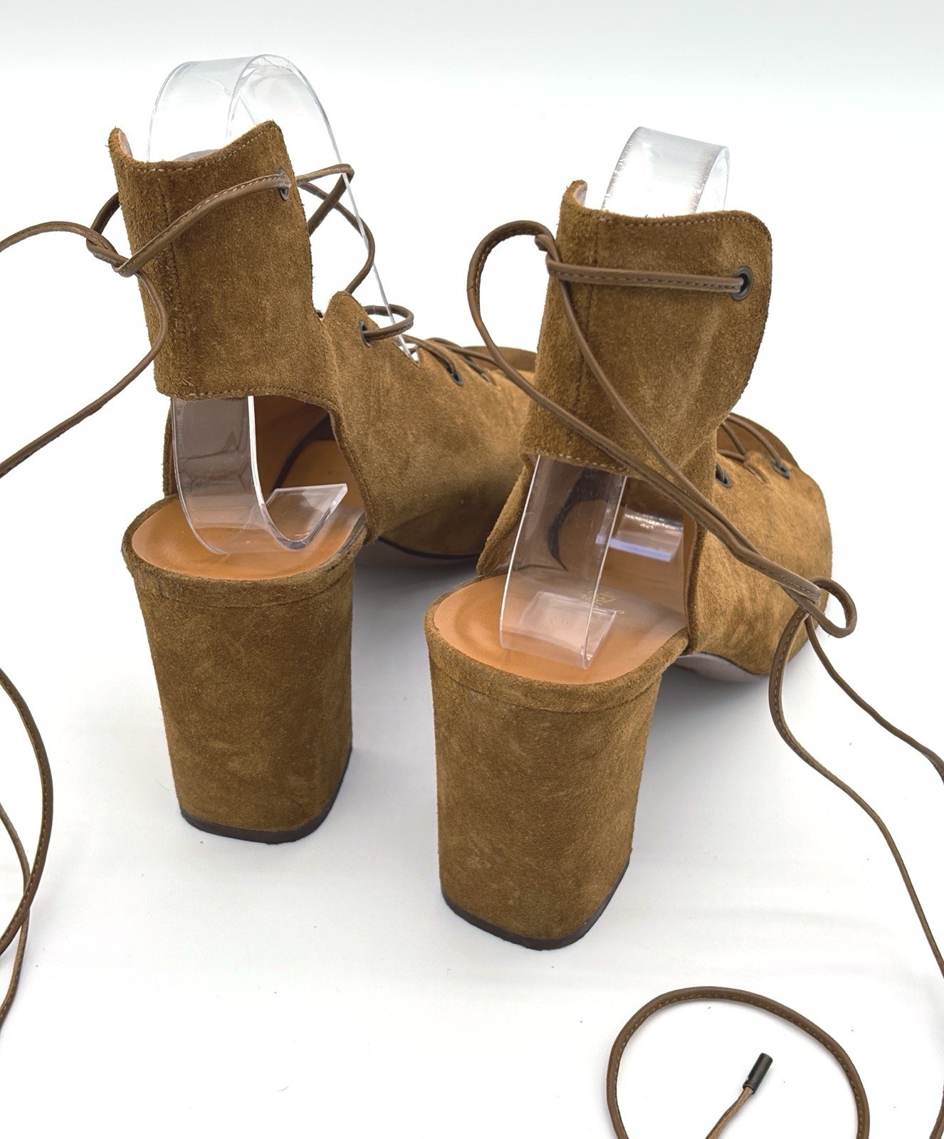 Scarpe sandali Saint Laurent YSL scamosciati stringati gladiatore tacco misura 39 euro