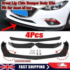 UK Glossy Black Front Bumper Spoiler Lip Chin Splitter For VW Polo GTI Scirocco