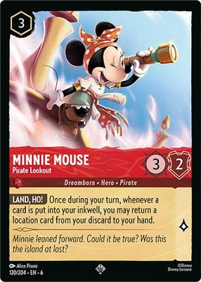 Minnie Mouse - Pirate Lookout-Super Rare - Normal - 120/204 - Azurite Sea - NM