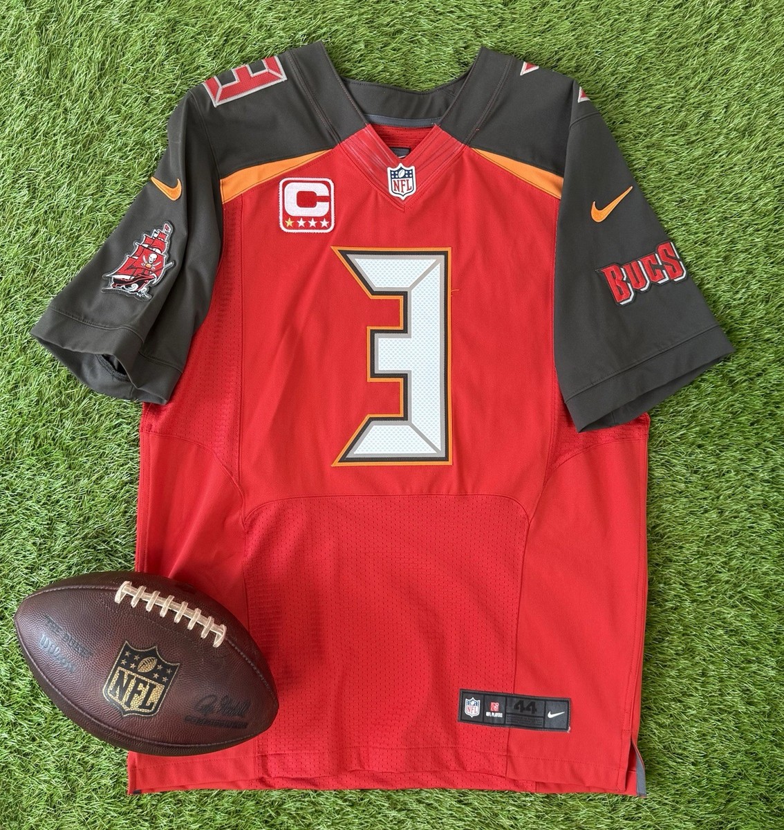 Tampa Bay Buccaneers Jameis Winston Nike Elite Authentic NFL Football  Jersey 44