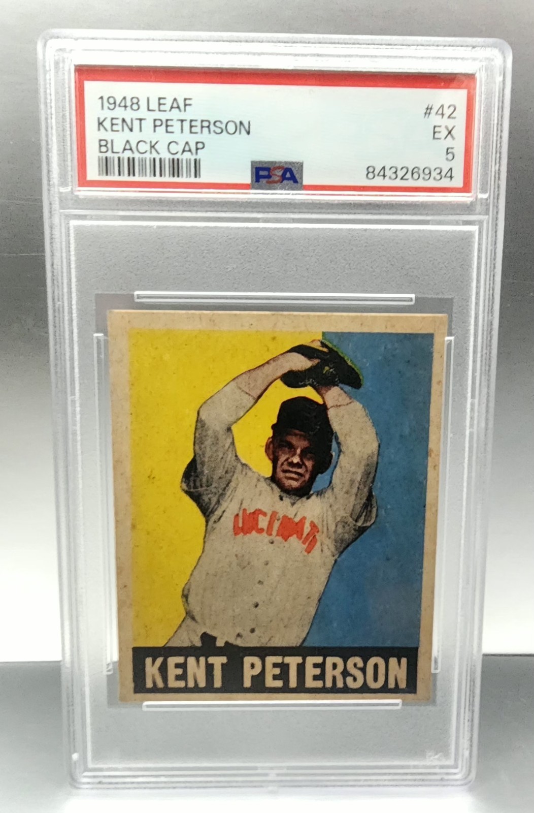 1948 Leaf Kent Peterson #42 RC PSA 5 Excellent Condition ROOKIE