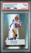 2024 LEAF ELECTRUM AUTOS SILVER #BAJD2 JAYDEN DANIELS 2/3 PSA 9