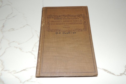 Cover of Eclectic English Classics Emerson's American Scholar Self-Reliance & Comp 1911