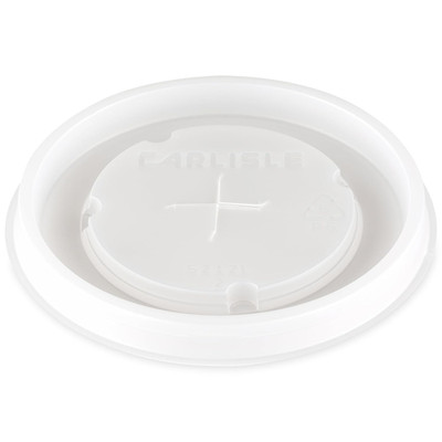 Carlisle Polystyrene Tumbler Lid for 9.5-Oz Tumblers, Translucent, Pack of 1000