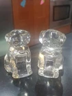 Vintage 1940s Depression Clear Glass Mopey Puppy Dog Candy Container Federal Old