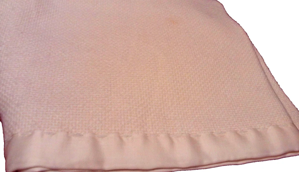 CHURCHILL Weavers Baby Blanket Cream-Color Handwoven Embroidered 36"x36" 1019 Foto 3 de 4