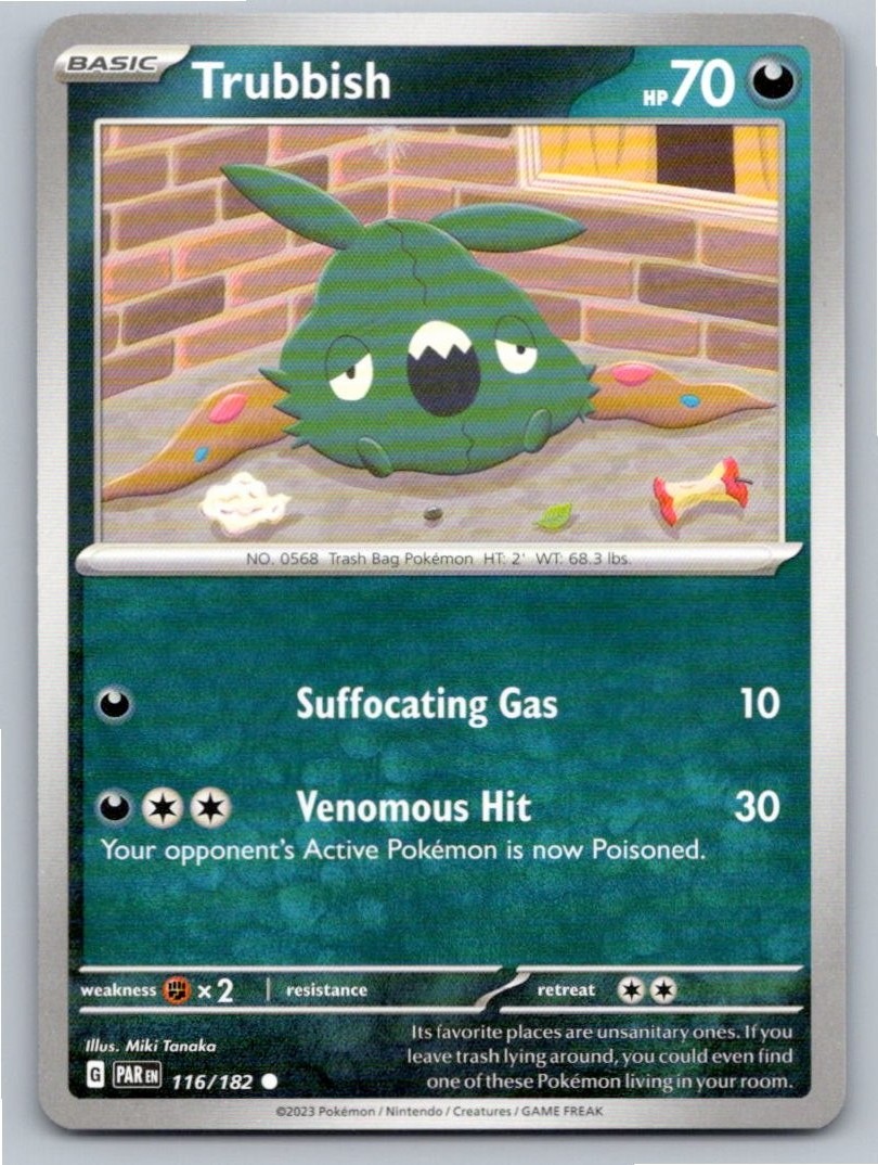 2023 POKEMON TRUBBISH PARADOX RIFT 116/182 COMMON NM A14121 FREE S&H