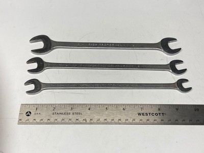 Vintage PROTO PROFESSIONAL Tools 3 Piece Thin Tappet Wrench Set 3425 3426 3435