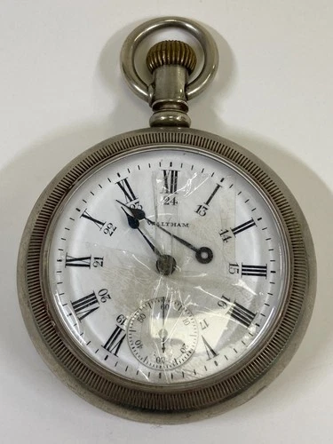 Antique WALTHAM 15 Jewels Pocket Watch, Pre-Owned, Doesn't Run (35-#34)
