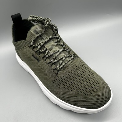 Geox Spherica Knitted Moss Green Sneaker Herren Uk 7 Schuhe Sneaker