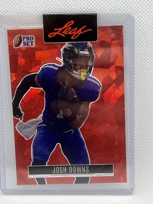 2023 Leaf Pro Set Josh Downs 1/1 Pre Production Proof Red Rookie Colts