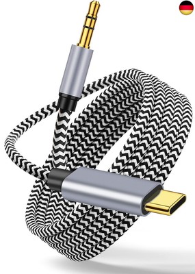 LecLooc USB C auf Aux Kabel 1M,USB Typ C auf Klinke Kabel 3.5mm Jack Audio Auto