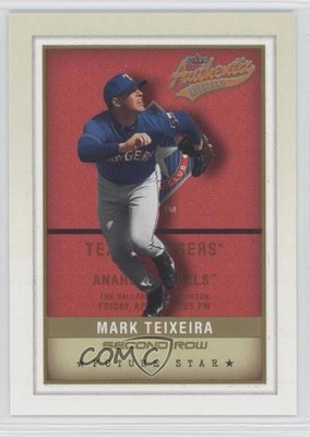 2002 Fleer Authentix Second Row 85/250 Mark Teixeira #137 a0o