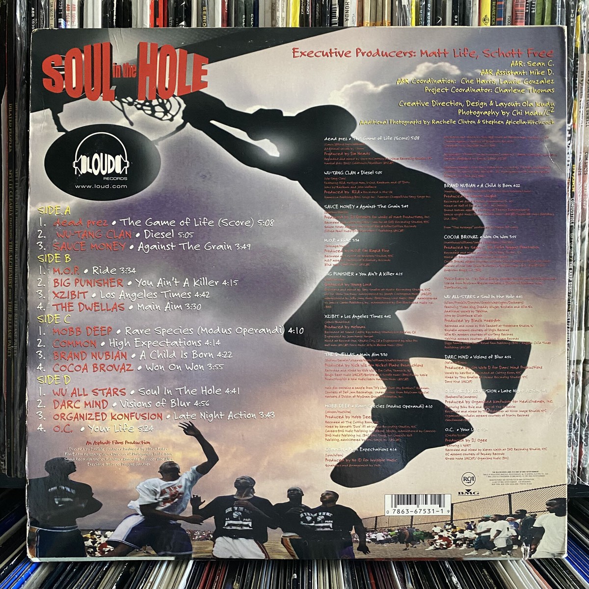 SOUL IN THE HOLE SOUNDTRACK (VINYL 2LP) 1997!! RARE!!! WU-TANG +