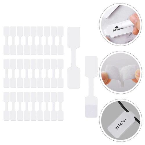 100 Pcs Cable Management Tags Reusable Wire Set Office Label for Wires - Afbeelding 11 van 12