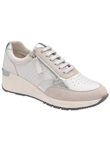 Ladies Trainers Sneakers White Leather Rumford Women Shoes By Ravel UK 7 EU 41 - Picture 1 of 6