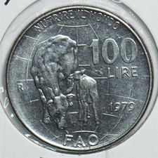 Italia 1979 100 Lire Mucca Animale Vitello 198144 spedizione combinata