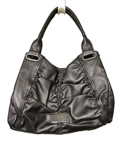 Nine West Gray Metallic Satchel  Bag Purse  3 Compartments Dual Handles