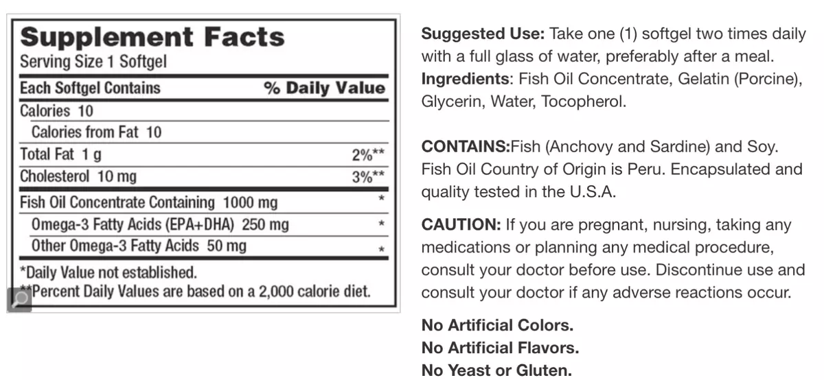 Omega 3 Fish Oil — Provenance Meals