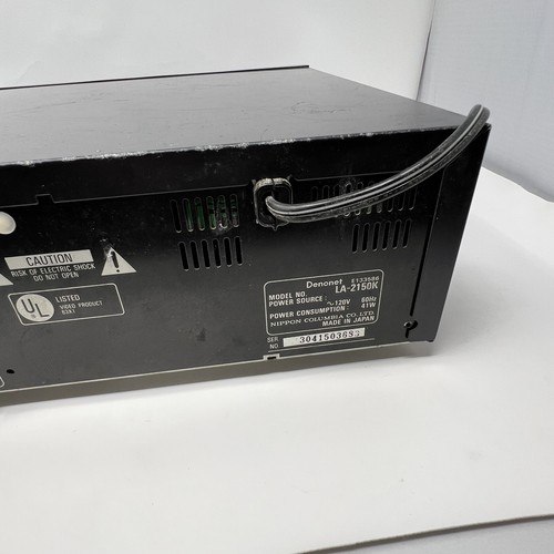 Vintage Denonet Multi Laser Disc Player LA-2150K, No Remote. Sold As Is - Picture 10 of 12