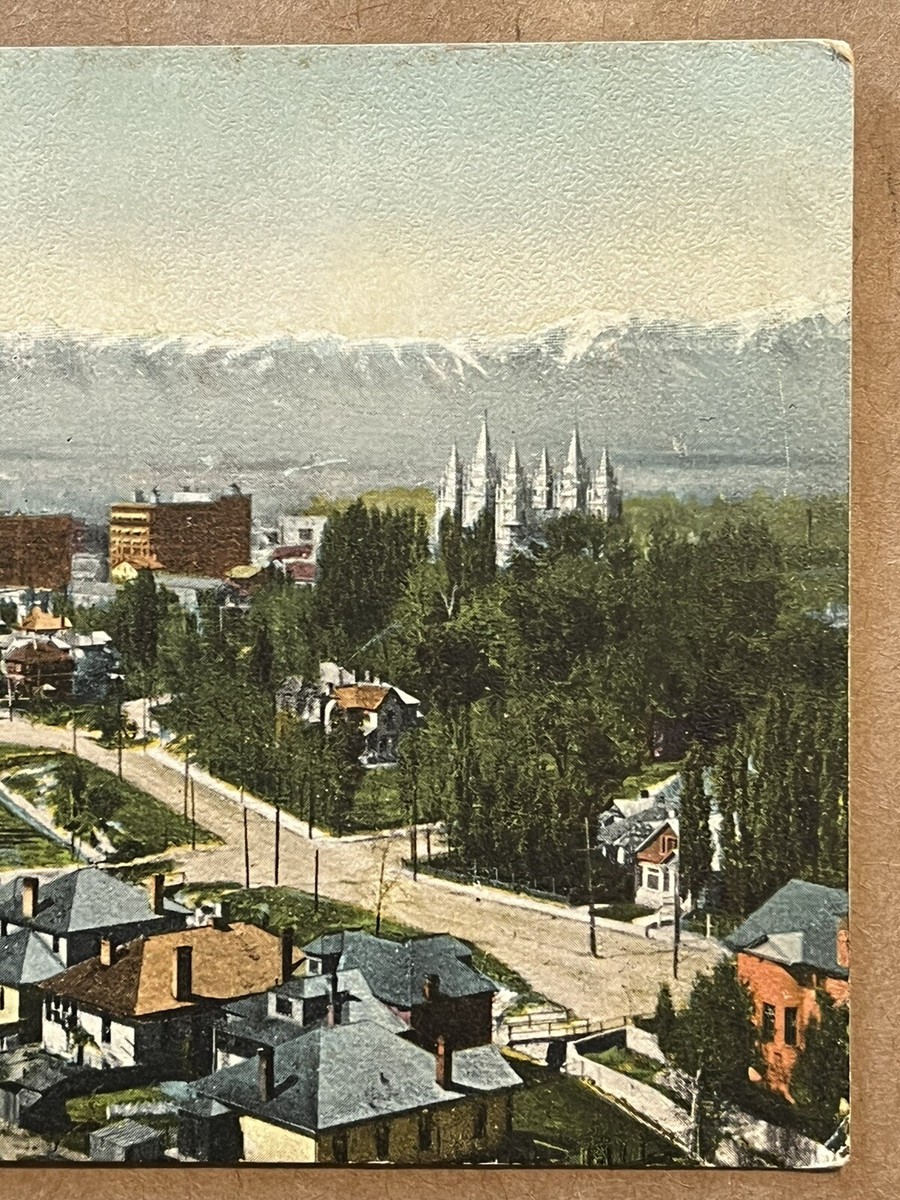 Salt Lake City Utah Birds Eye View Vintage Postcard c1910 | eBay