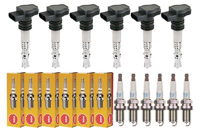 6x ESEN SKV Zündspule +6x NGK Zündkerze für Audi A4 Avant 8D5 B5 RS4 quattro