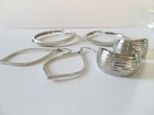 Vintage Trio Silver Tone Metal Earrings — photo 2