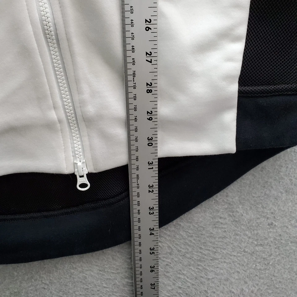 Nike Mujeres Sudadera Mediana Blanca Chaleco Cocoon Tech Polar Malla Cremallera Completa LEER Foto 3 de 4