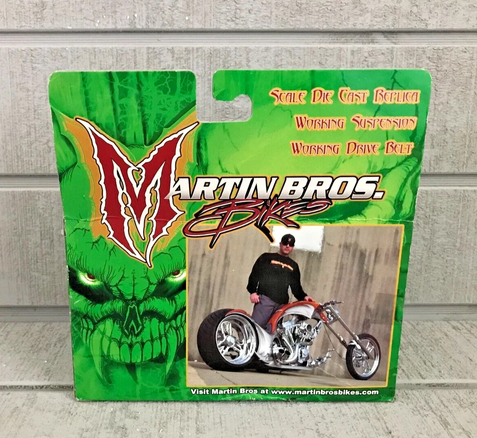 NIP ~ MARTIN BROS. BIKES 1/18 Scale Diecast Rare Replica Motorcycle ~ JON MORRIS - Image 4 of 4