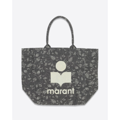 Isabel Marant Yenky flocked logo shopper bag