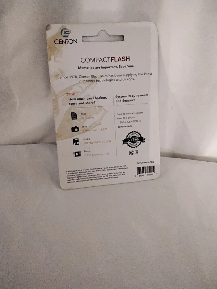  Memory Card From Centon, 32GB compact flash mobile - Image 3 of 3
