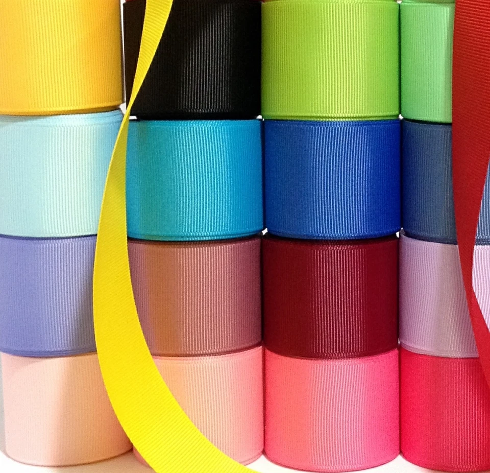 Grosgrain Ribbon 7/8" Wholesale 34 yards LOT solid 1 yard per color BULK USA  - Image 4 of 4